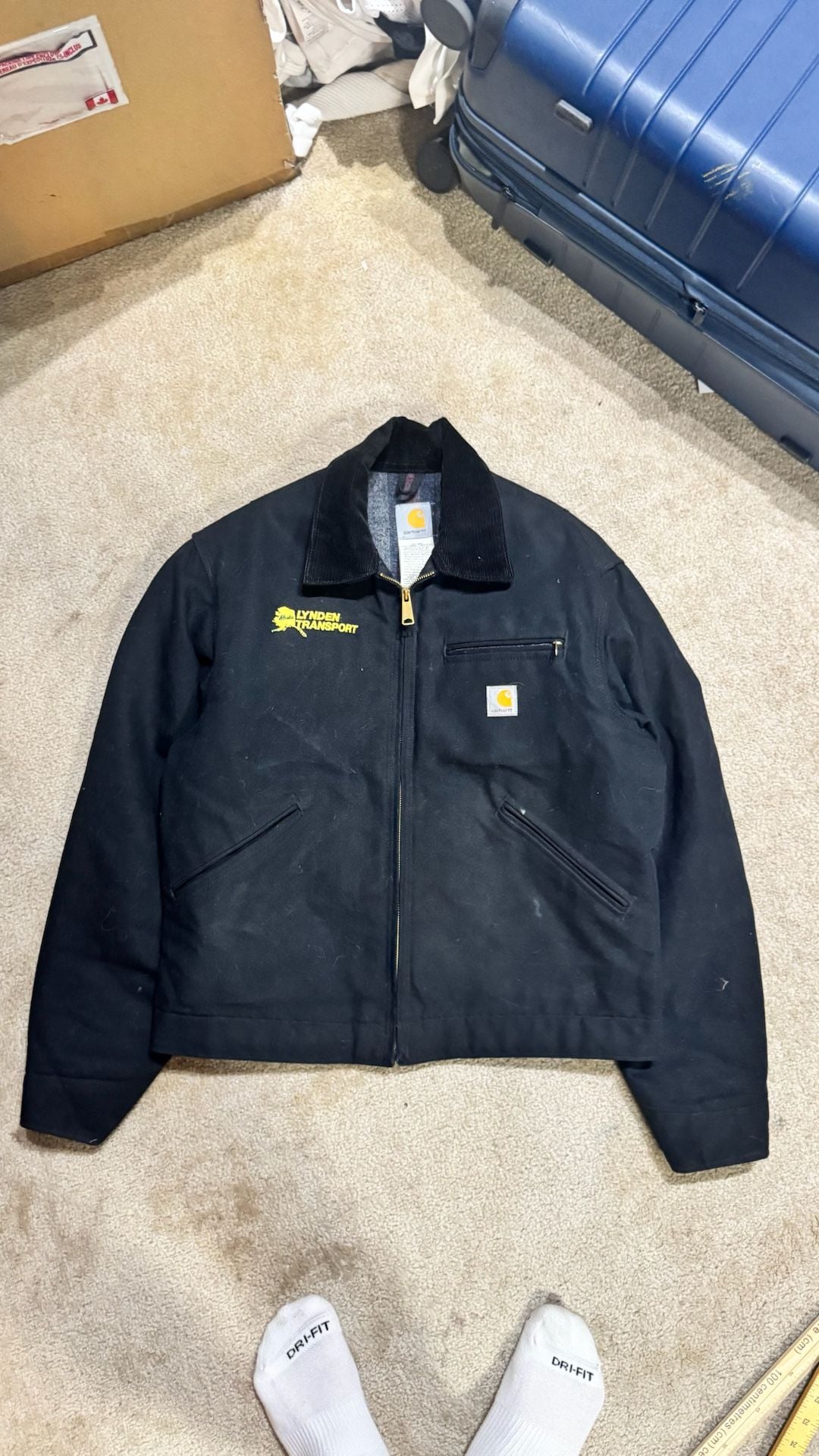Vintage Carhartt J01 Blk Detroit Blanket Lined Canvas Jacket 40/ M